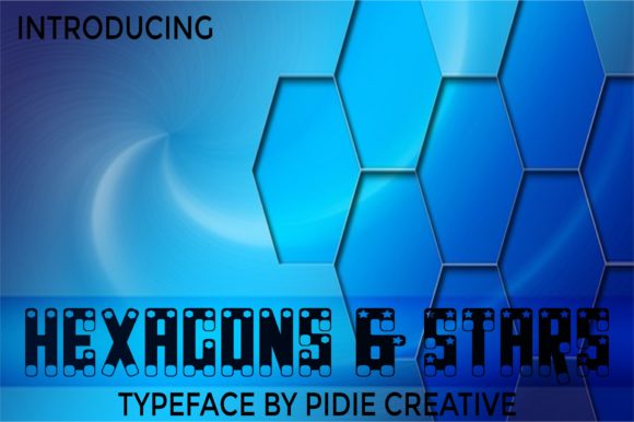 Hexagons Stars: A Unique Font for Creative Branding