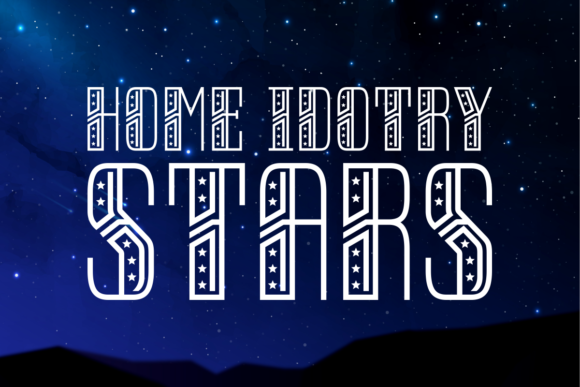 Home Idotry Stars: A Bold and Authentic Display Font