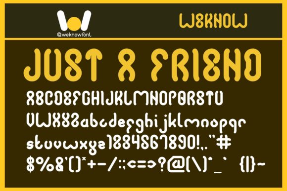 Just a Friend: A Versatile Font for Creative Makers