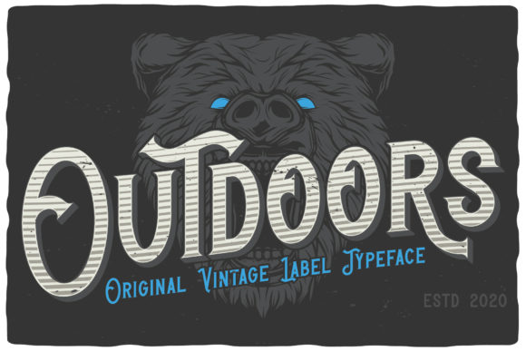 Outdoors: A Charming Display Font for Crafters